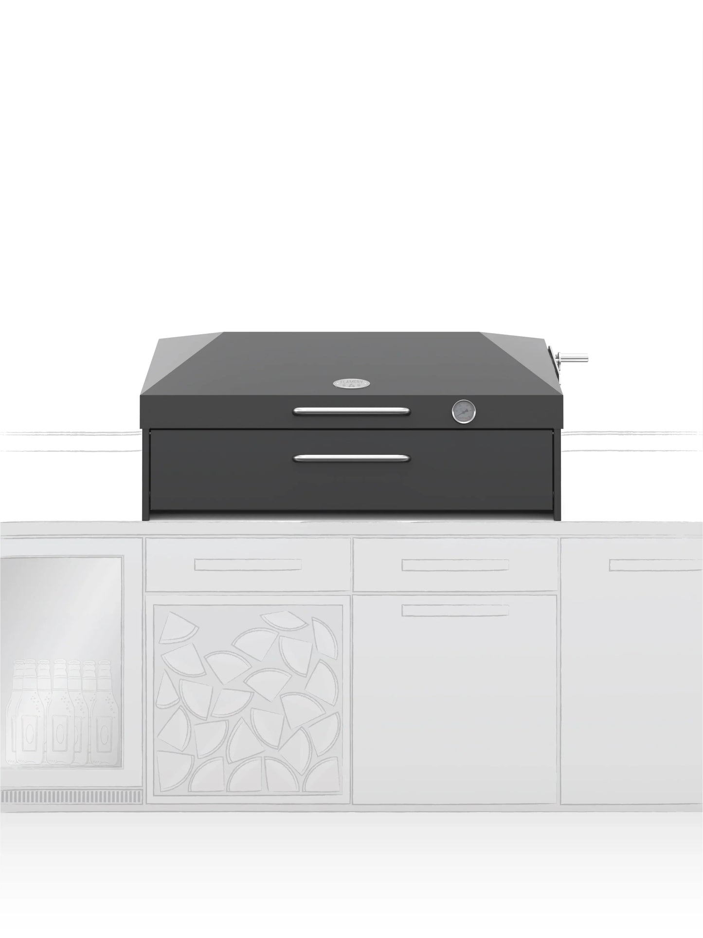 Flamery Large Asado Argentinian BBQ with Full Grill + Firebox