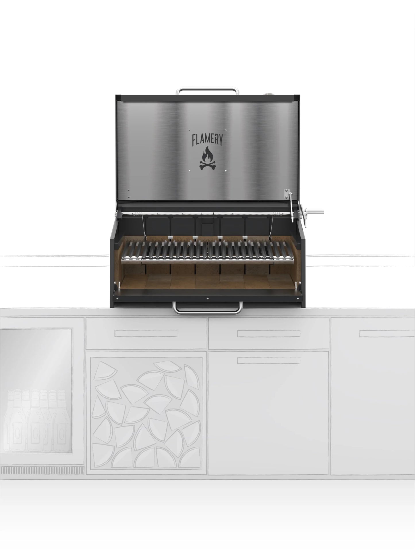 Flamery Small Asado Pro 3.1 Built-In with Full Grill
