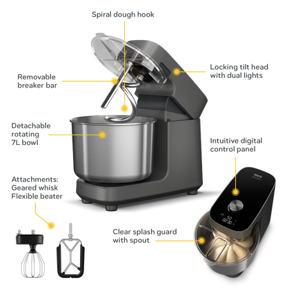 Ooni Halo Pro Spiral Mixer - Charcoal Grey