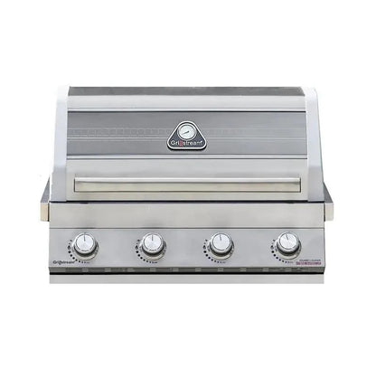 Grillstream Gourmet 4 Burner Built-In Hybrid Gas BBQ with Side Burner