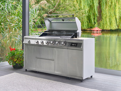 Grillstream Island 6 Burner Hybrid Gas & Charcoal BBQ