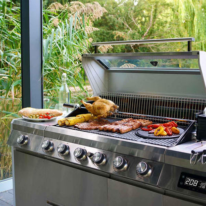 Grillstream Island 6 Burner Hybrid Gas & Charcoal BBQ