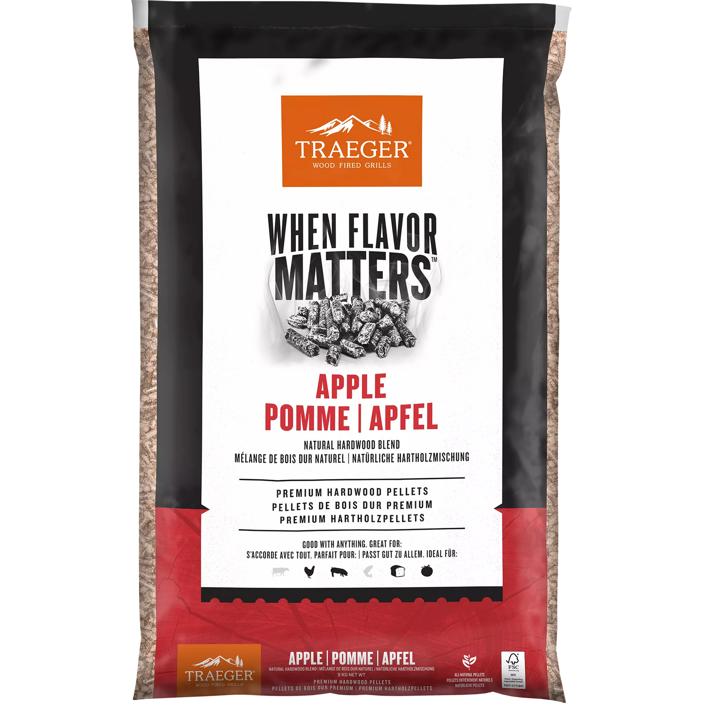 Traeger 9kg Apple Wood Pellets FSC®